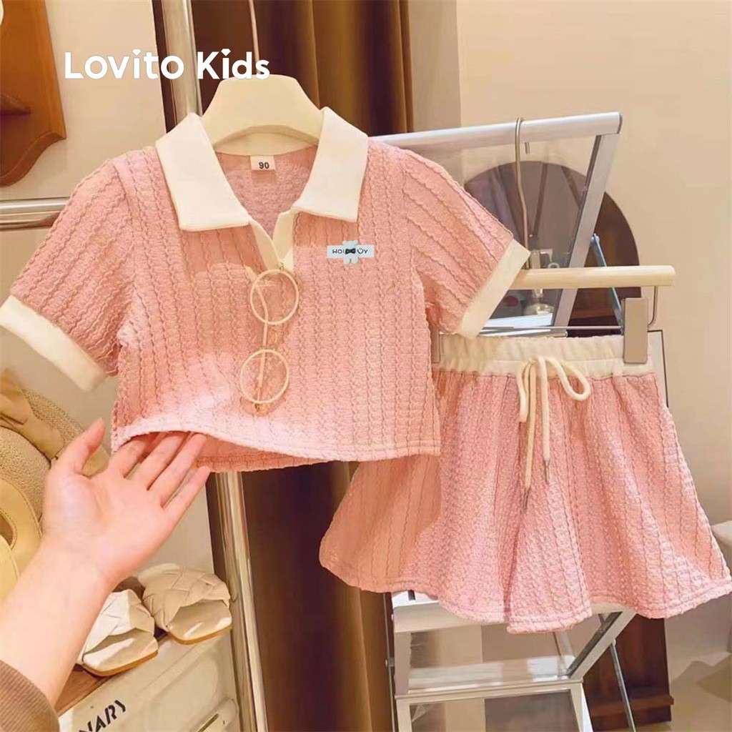 Conjunto de Shorts Rosa Lovito Kids: Moda Verão!