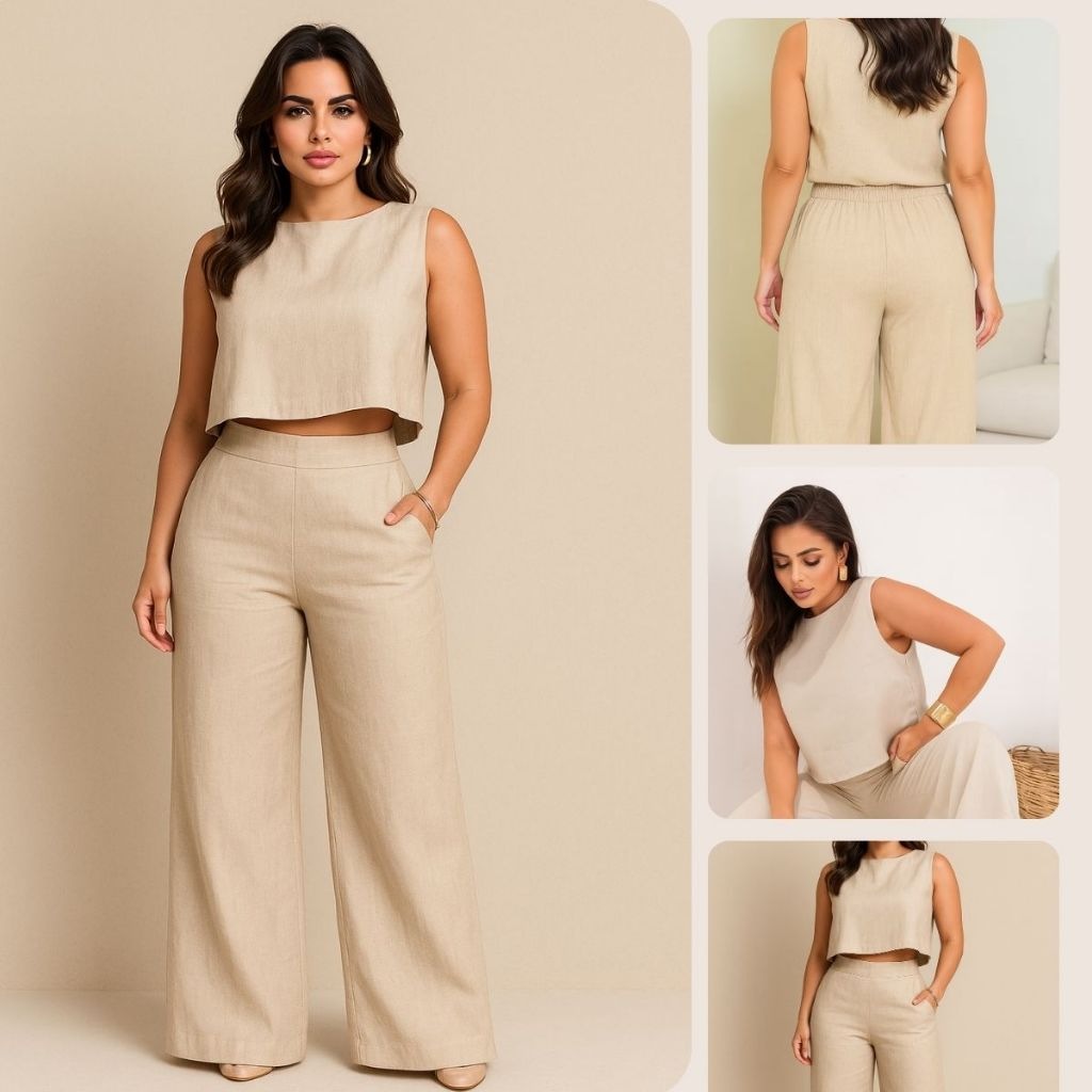 Conjunto Feminino Blusa e Calça Pantalona: Elegância e Conforto