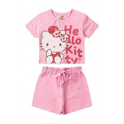 Conjunto Hello Kitty: Estilo e Conforto para Sua Princesa!