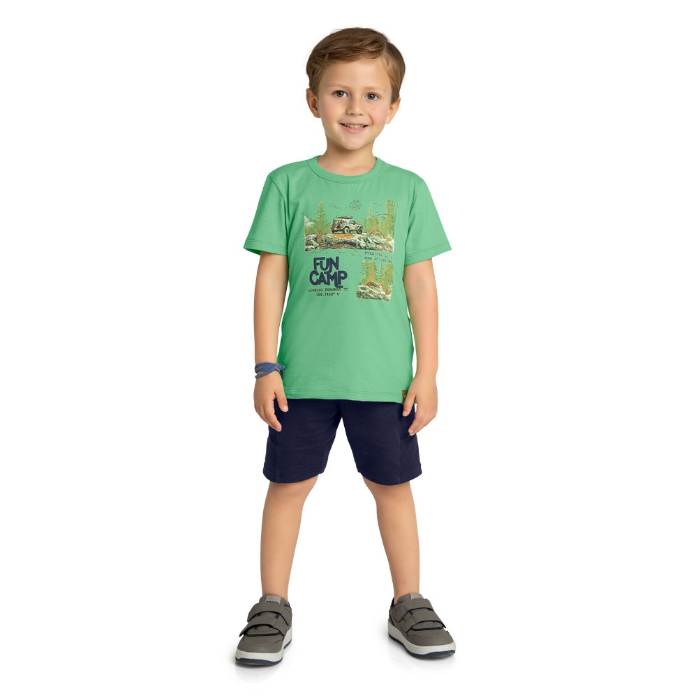 Conjunto Infantil Aventura: Camiseta e Bermuda Marlan