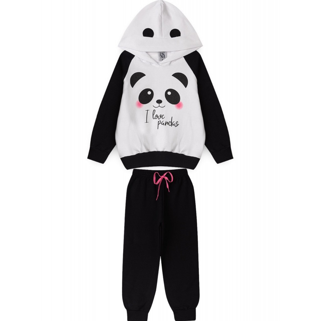 Conjunto Infantil I Love Pandas: Conforto e Estilo!