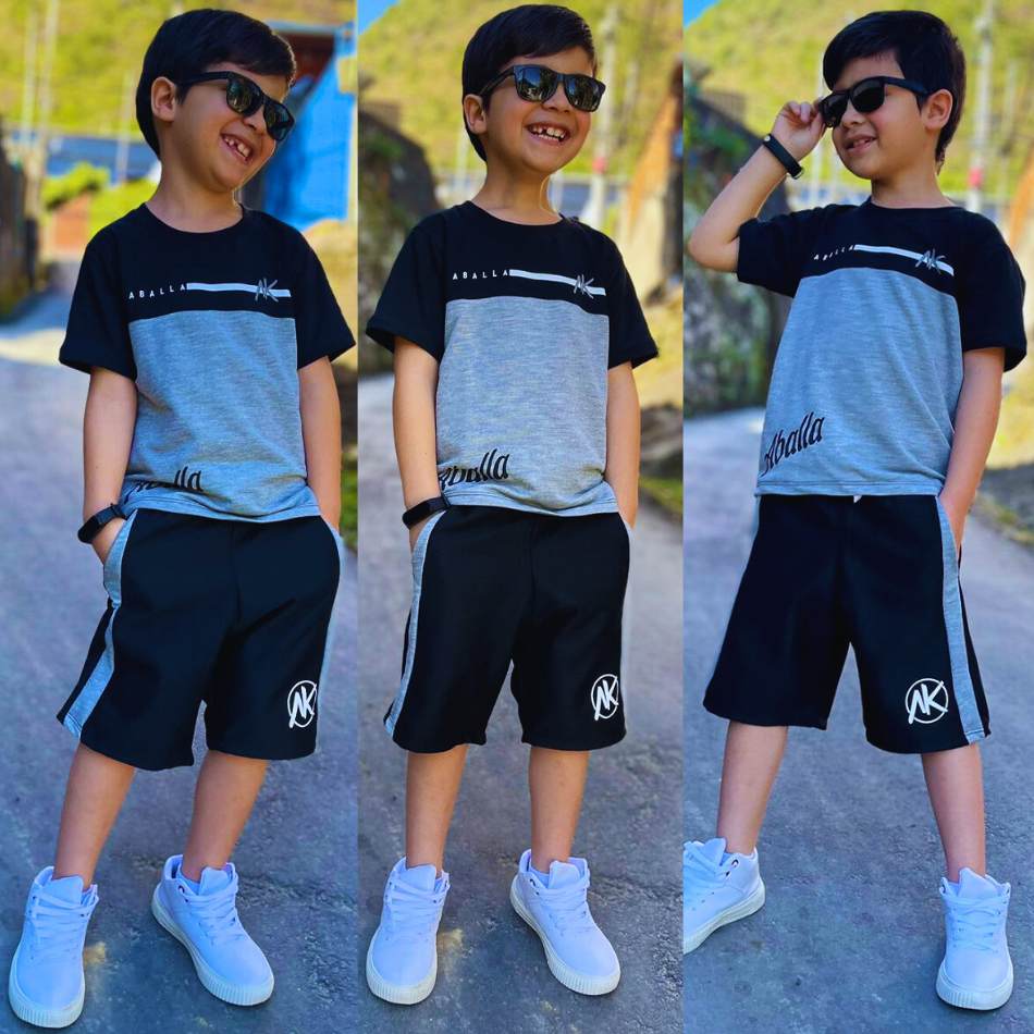 Conjunto Infantil Masculino Verão - Camiseta e Bermuda