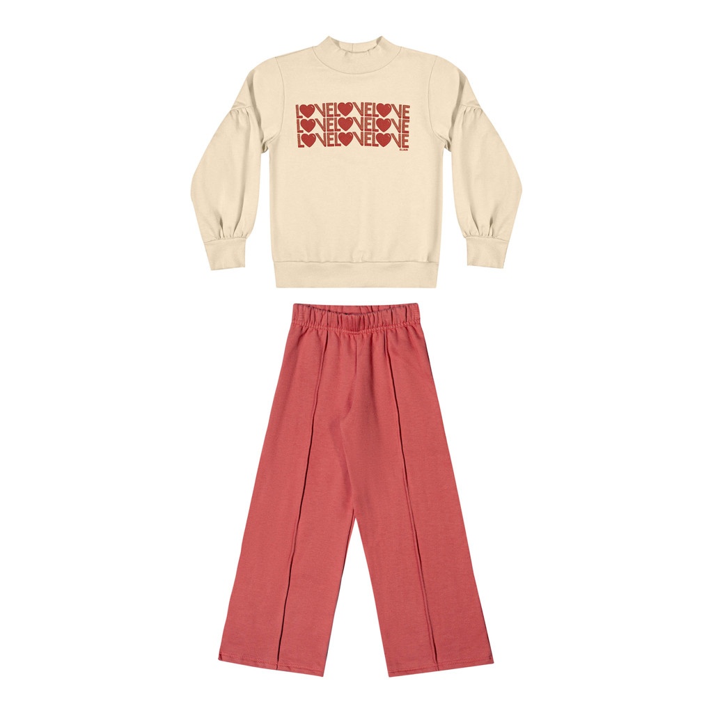 Conjunto Infantil Menina Love Elian: Conforto e Estilo!