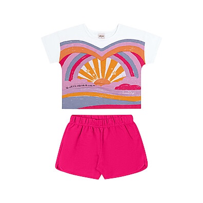 Conjunto Infantil Menina Solar Elian Rosa