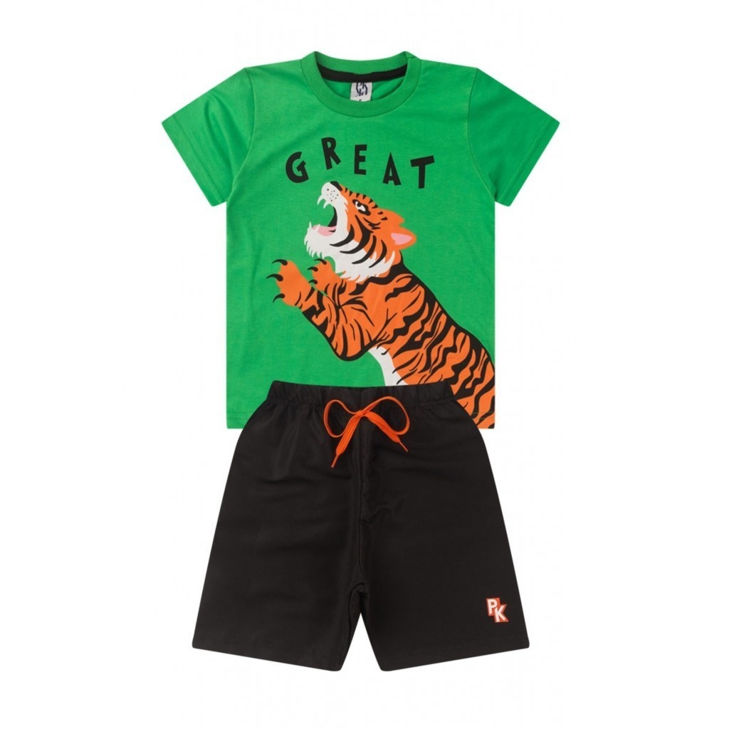 Conjunto Infantil Tigre: Aventura e Estilo!