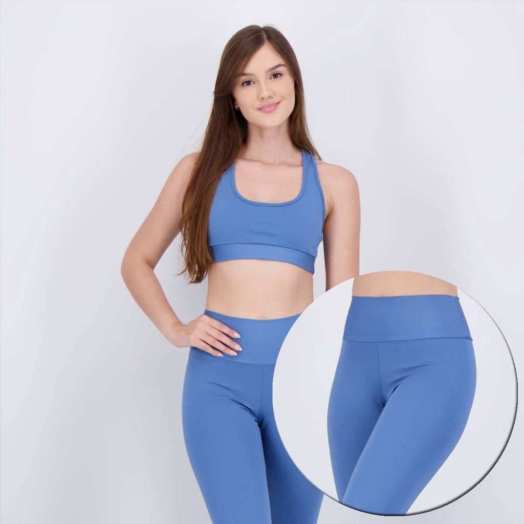 Conjunto Legging e Top Fitness Area Azul