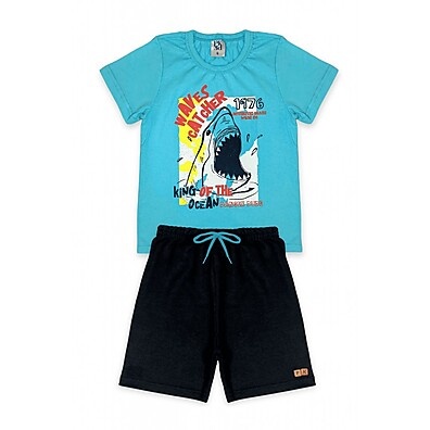 Conjunto Masculino Waves Catches – Estilo e Conforto para Meninos