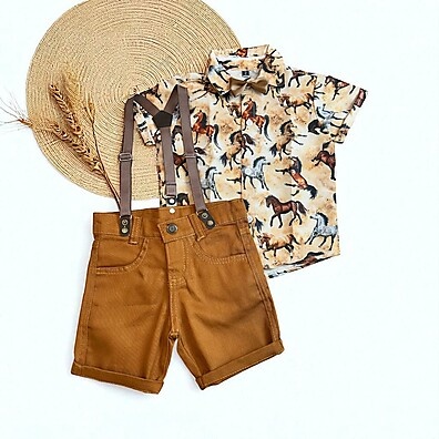 Conjunto Menino Aniversário Cavalo: Estilo e Conforto para Festas
