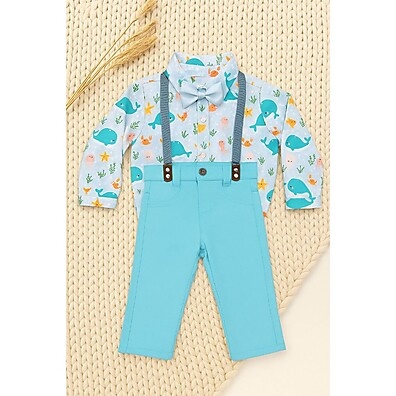 Conjunto Menino Temático de Frio Fundo do Mar