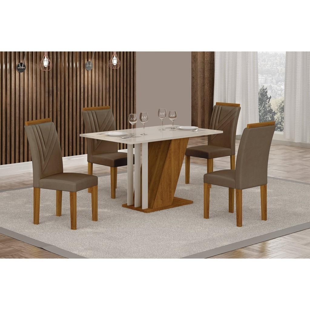 Conjunto Mesa e 4 Cadeiras Miami Yescasa: Modernidade para sua Sala de Jantar