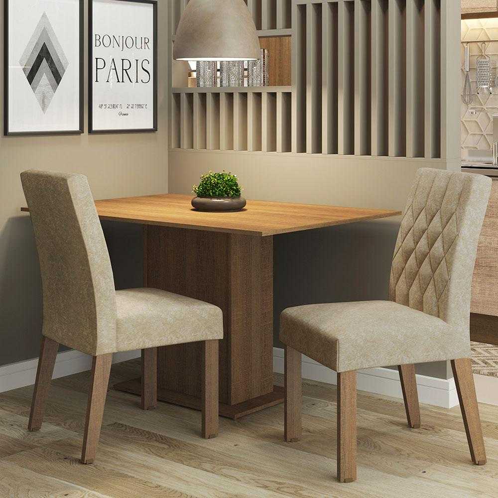 Conjunto Mesa Jantar 2 Cadeiras Tainá Madesa