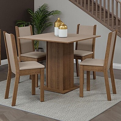 Conjunto Mesa Jantar 4 Cadeiras Briana Madesa