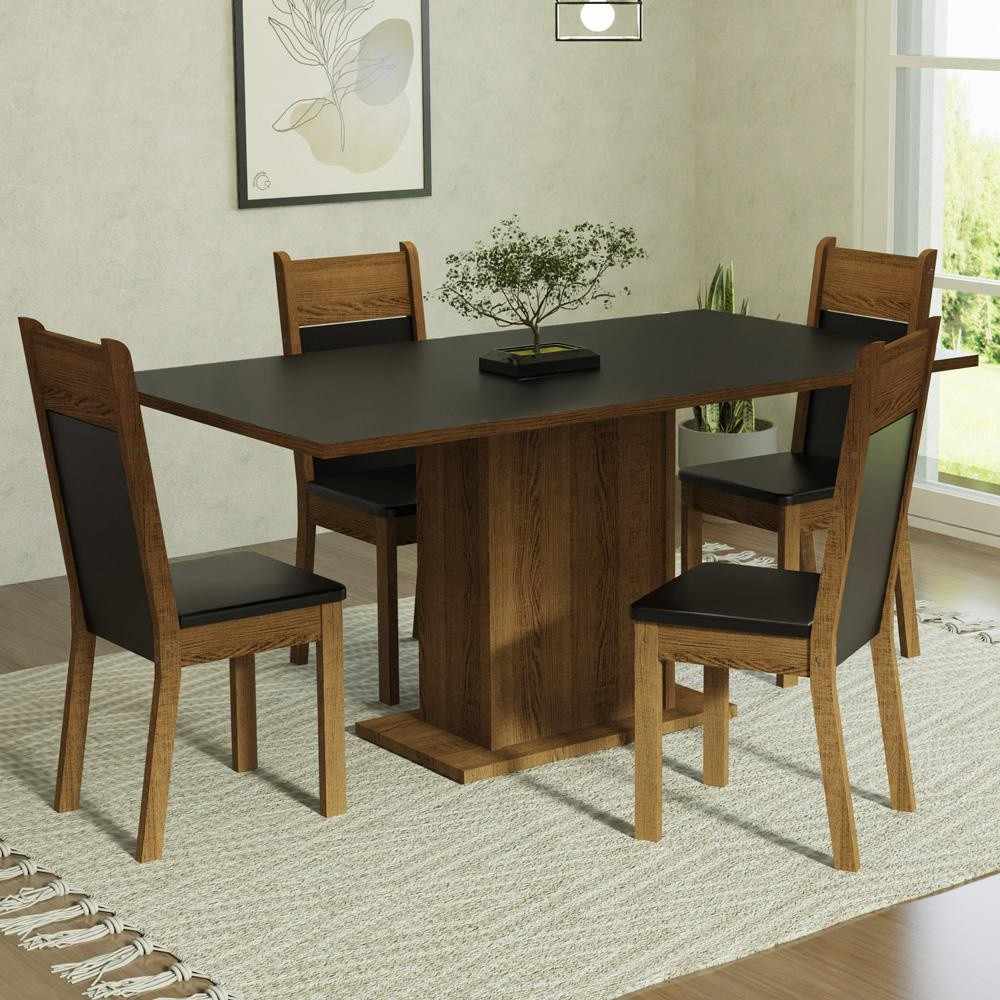 Conjunto Mesa Jantar 4 Cadeiras Elisa Madesa