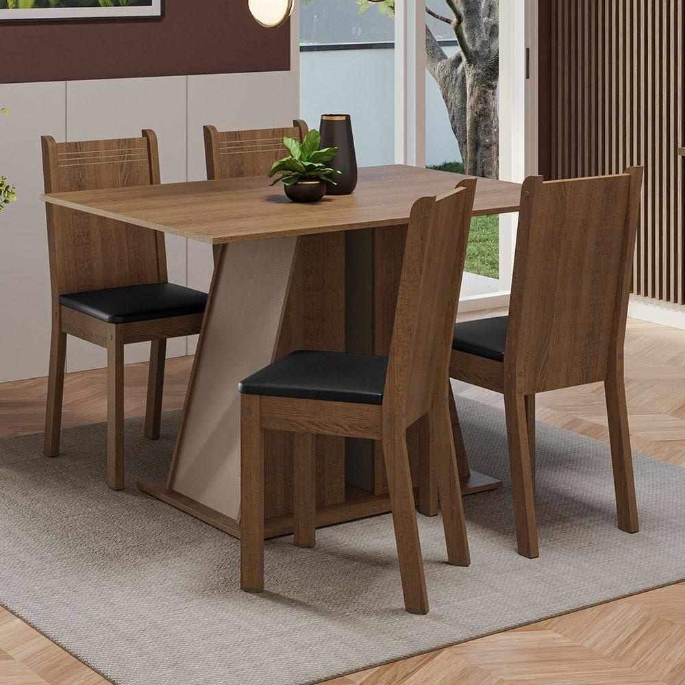Conjunto Mesa Jantar 4 Cadeiras Marilyn Madesa