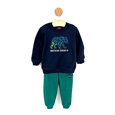Conjunto Moletom Menino Urso Geométrico Kyly