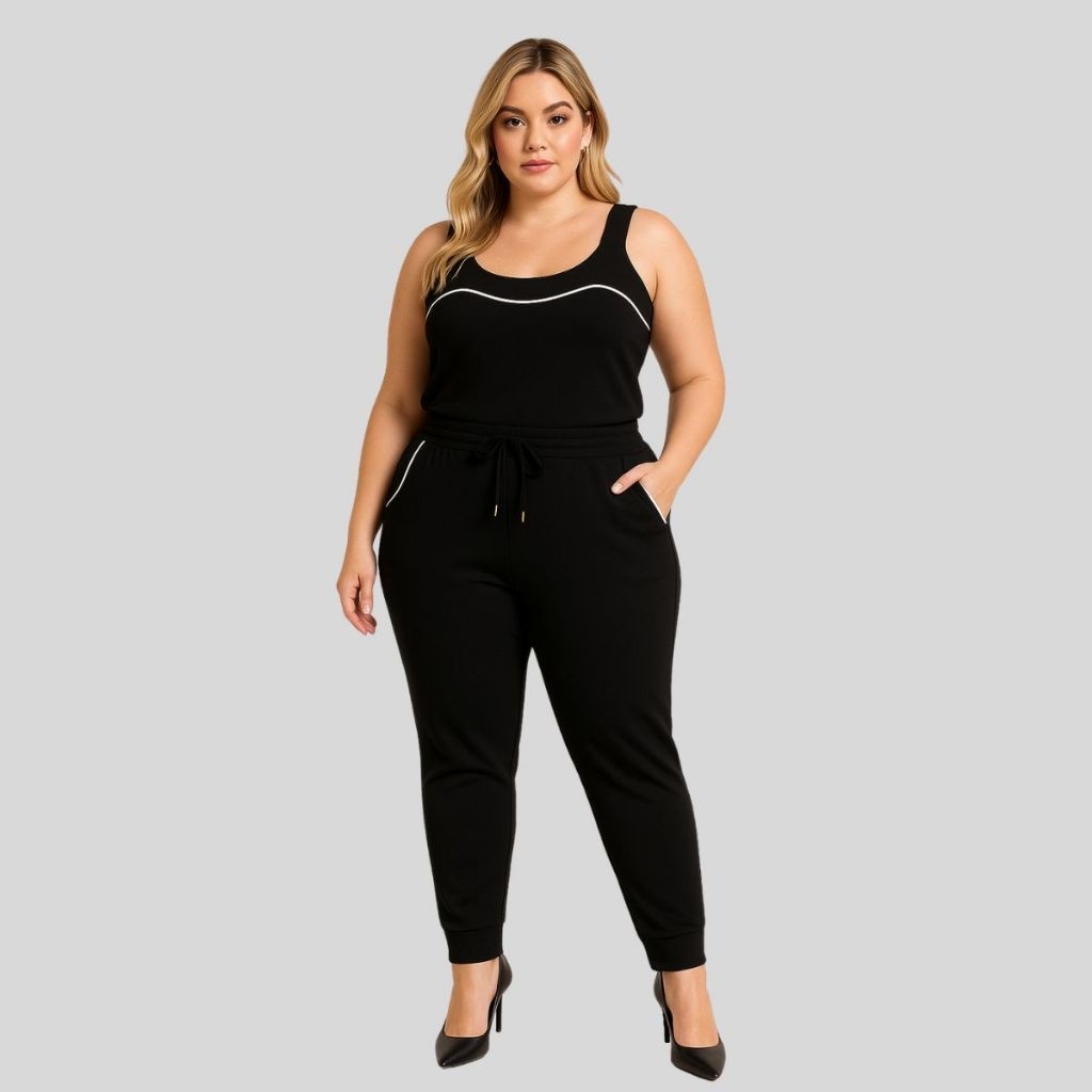 Conjunto Plus Size Feminino: Estilo e Conforto em Crepe de Malha