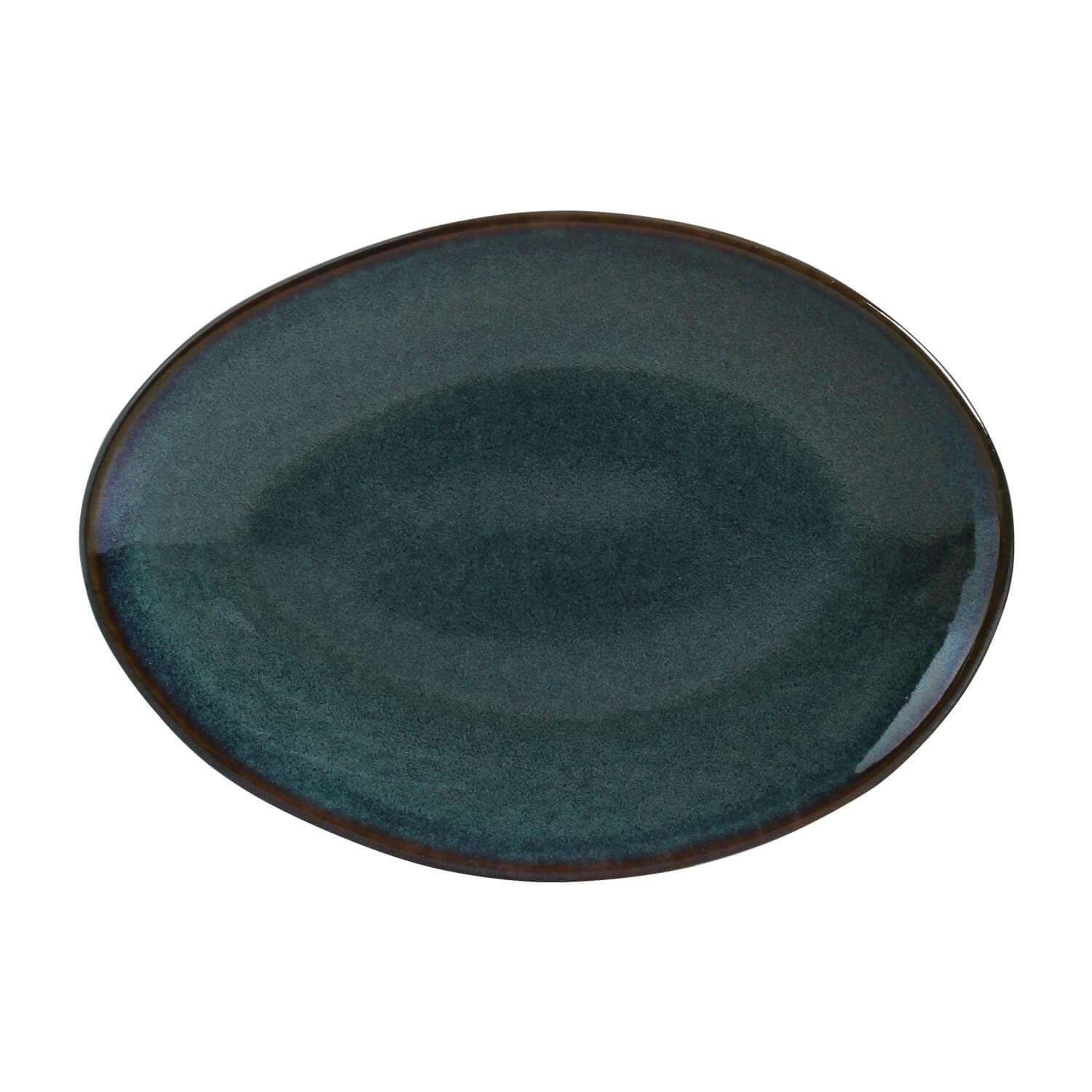 Conjunto de Pratos de Sobremesa Oval Porto Brasil - 6 Peças Premium em Cerâmica Orgânica