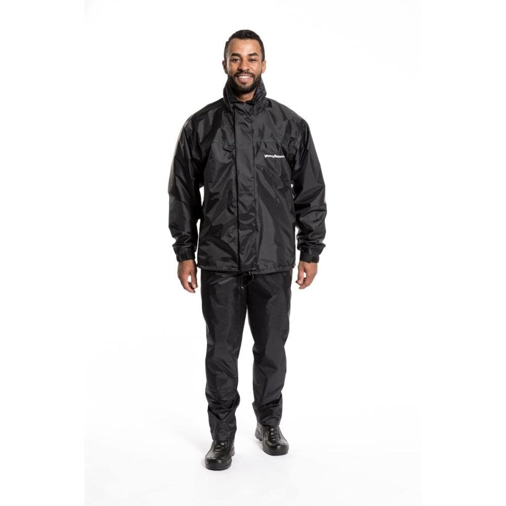 Conjunto Impermeável Nylon Luxo Pantaneiro Preto - Proteção e Conforto Tamanho G