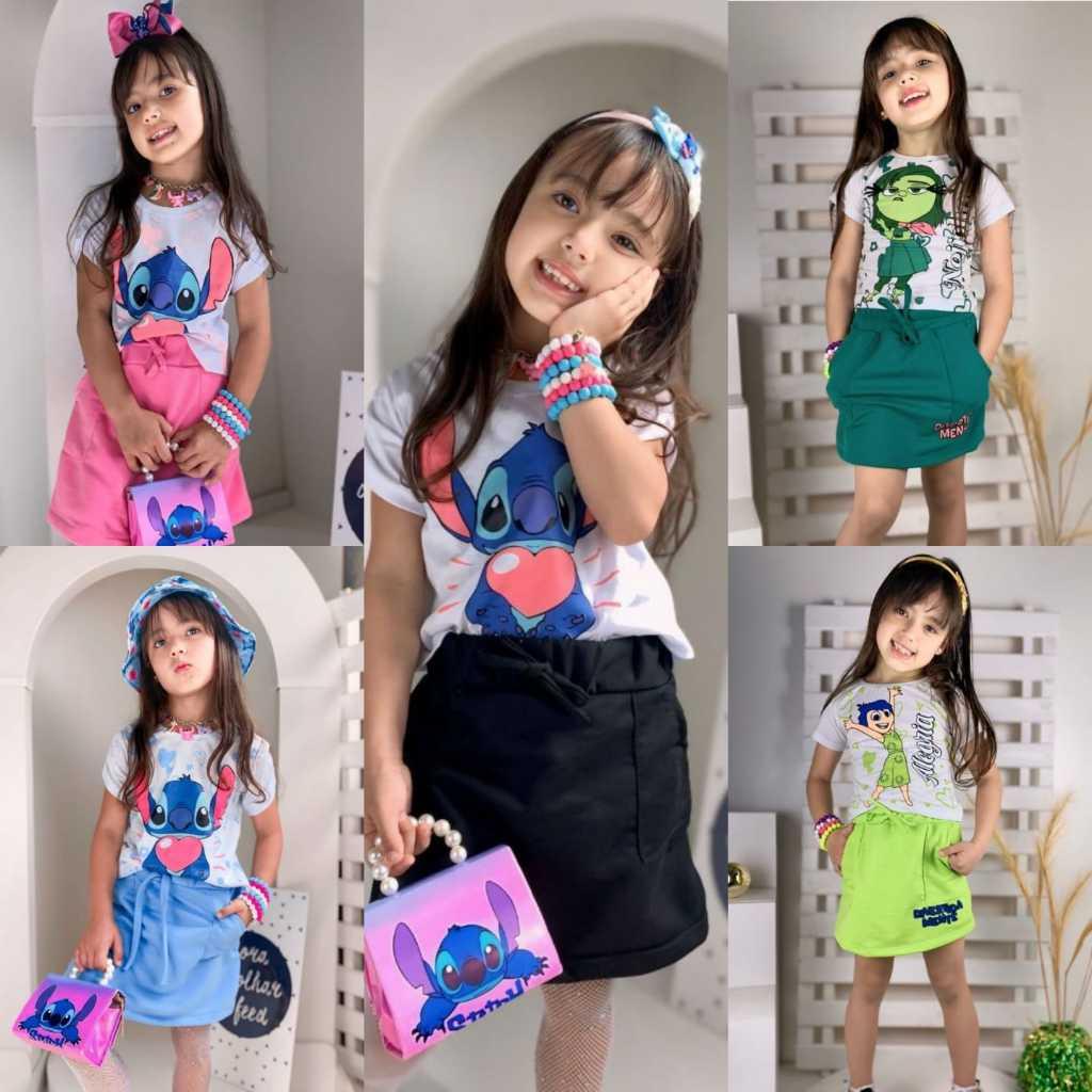 Conjunto Roupa Infantil Menina 4 a 12 Anos: Estilo e Conforto em 100% Algodão