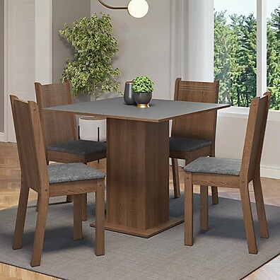 Conjunto Sala de Jantar com Mesa e 4 Cadeiras Samara Madesa