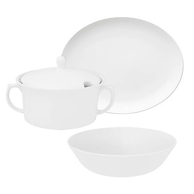 Conjunto Servir Flamingo White: Elegância à Mesa