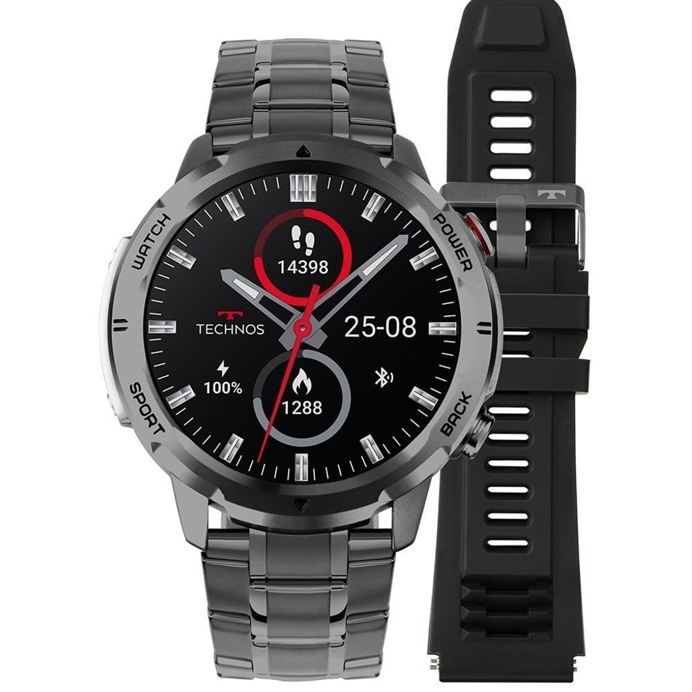 Smartwatch Technos Connect Sports Call Preto: Chamadas, AMOLED e Resistência | TSPORTSCAB/6F