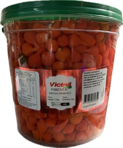 Pimenta Biquinho Em Conserva Balde (liq.3,2kg/dren.1,8kg)