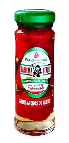 Pimenta Carolina Reaper Grande Em Conserva - Fogo Mineiro