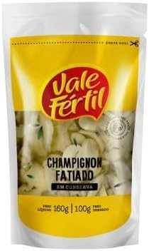 Vale Fértil Cogumelo Champignon Em Conserva Fatiado Sachê 100G