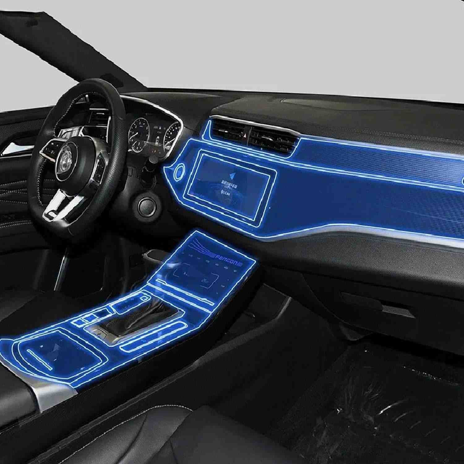 Película Protetora TPU Transparente para Console Central do Carro - Fencon ix5 2019-2023
