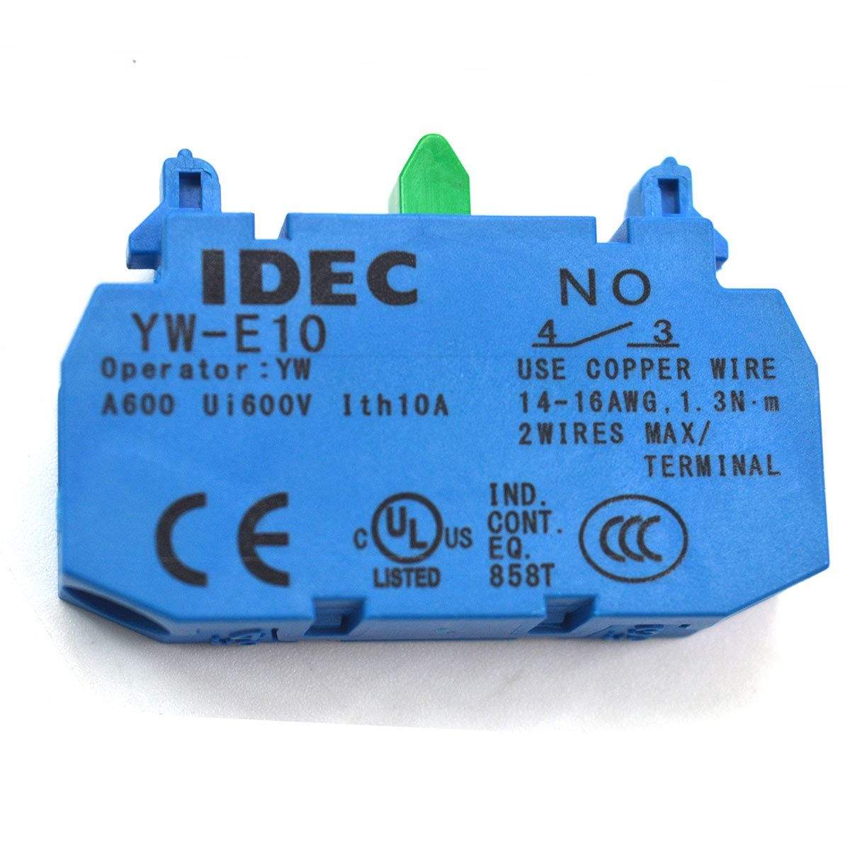 Bloco de Contato IDEC YW-E10 1NA: Confiabilidade para seus Interruptores CW e YW