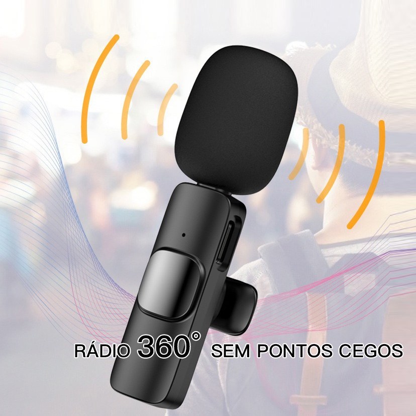 Microfone Lapela Sem Fio: Qualidade Pro para Seu Conteúdo!