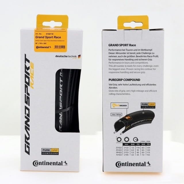 Pneu Continental Grand Sport Race 700x28C Dobrável - Par para Performance e Versatilidade