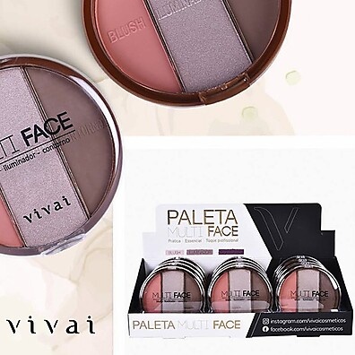Paleta Trio Vivai: Blush, Iluminador & Contorno 💖