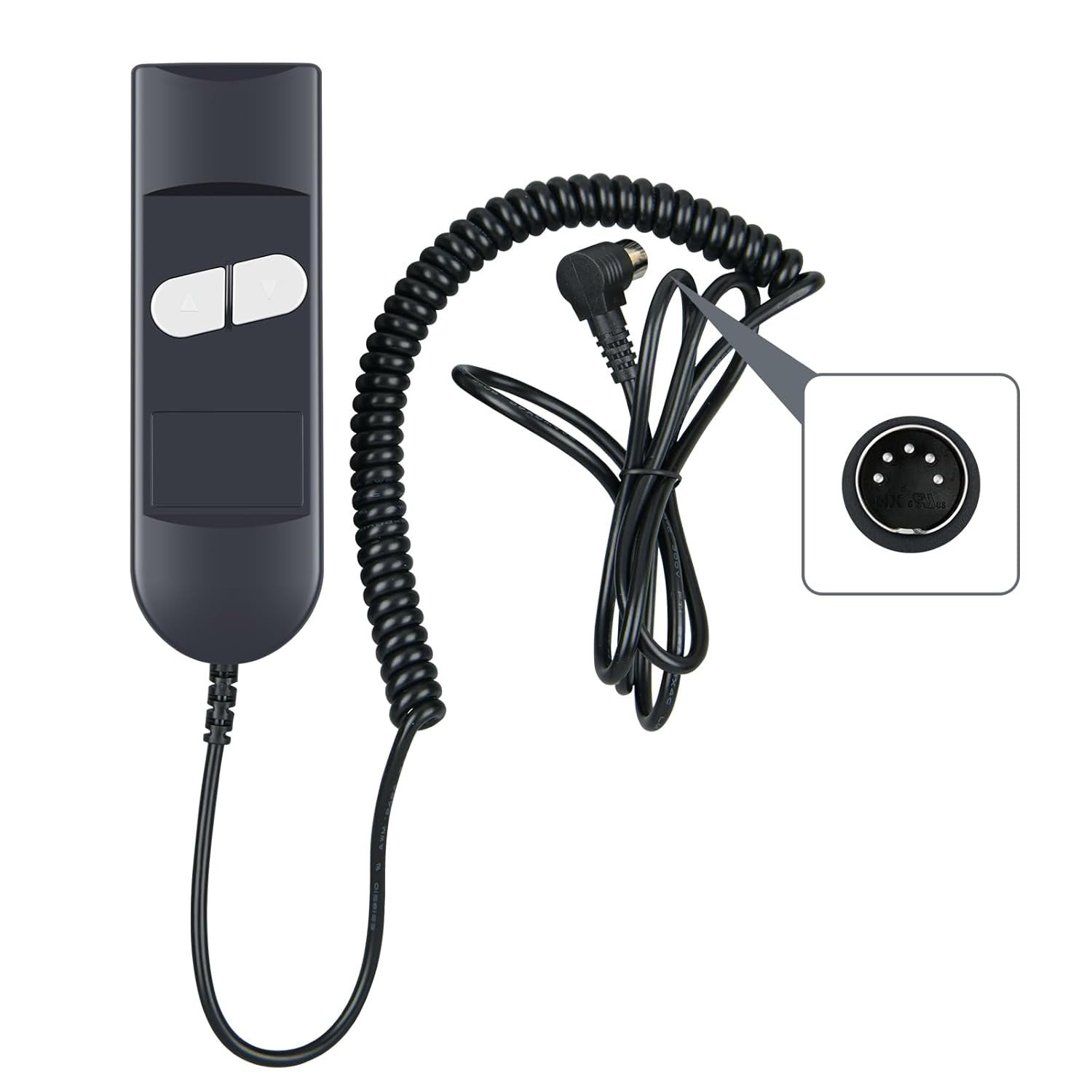 Controle Remoto Universal para Cadeira Elevatória - 5 Pinos, 2 Botões | Compatível com Okin, Serta, Golden e Mais