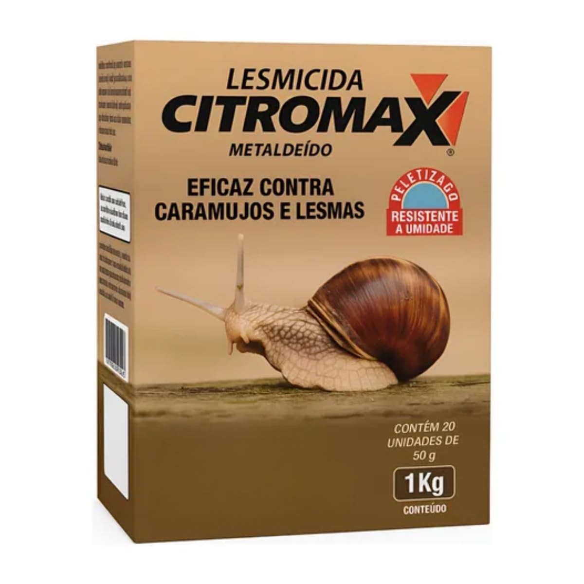 Lesmicida Peletizado 1kg Citromax - Controle Natural de Lesmas e Caracóis para Jardins