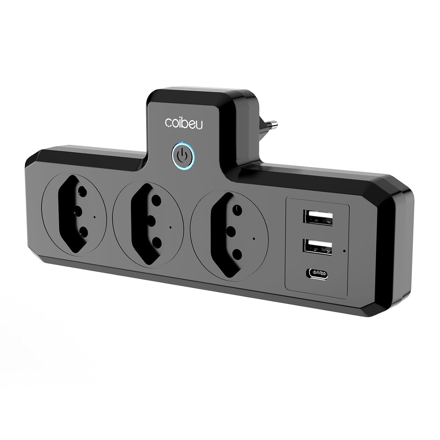 Extensão Elétrica Inteligente Wi-Fi: Controle Total por Voz e App | 3 Tomadas + 3 USB (Tipo-C Incluído)