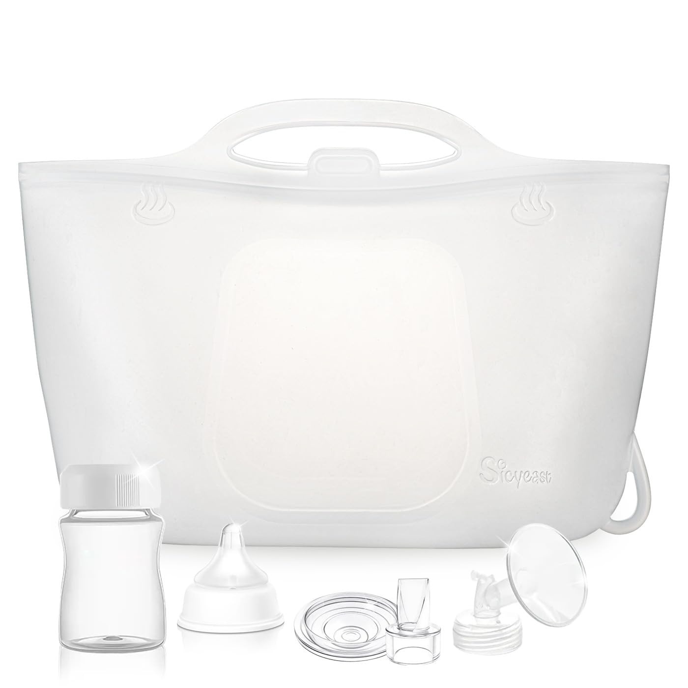 Bolsas Esterilizadoras de Silicone Reutilizáveis - Segurança e Conveniência para Mamadeiras e Peças de Bebê