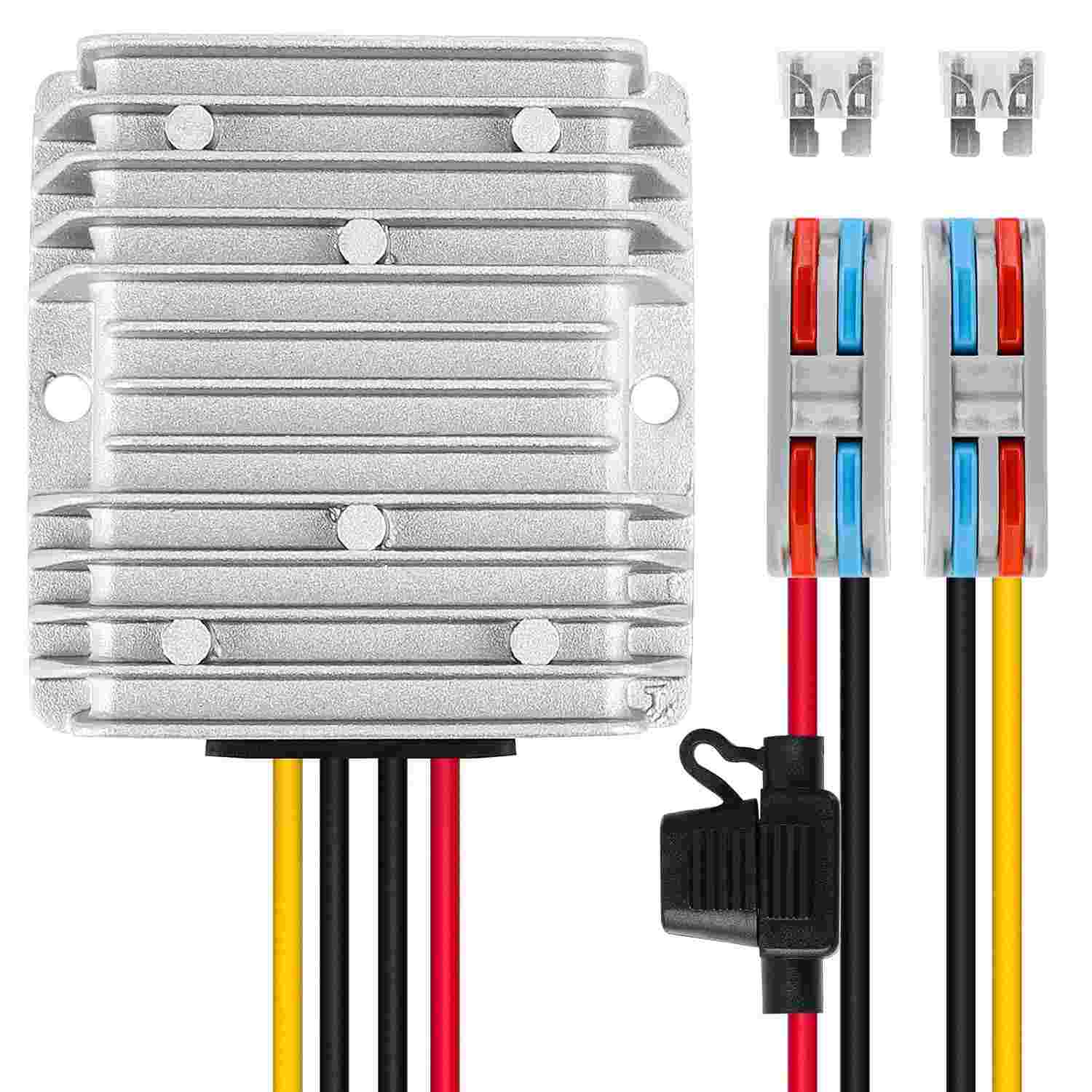 Conversor de Potência DC 12V para 24V - 10A Boost 240W Impermeável para Veículos