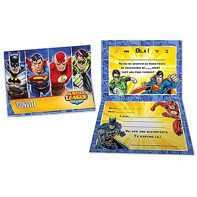 Convite Liga da Justiça: 8 Unidades Festcolor