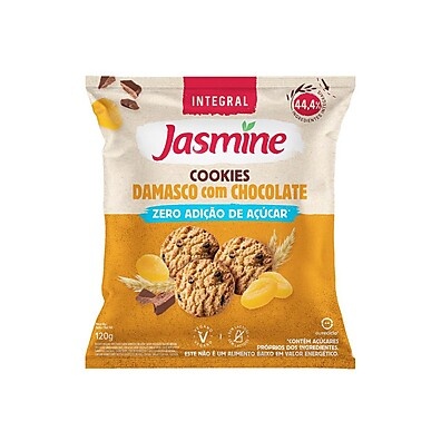 Cookie Integral Damasco c/ Chocolate 120g Jasmine