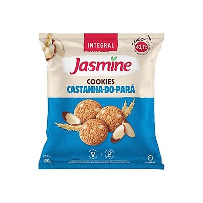 Cookie Vegano Integral Castanha Pará Jasmine 120g