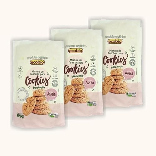 Kit 3X: Mistura para Cookies Funcional Aveia Orgânico Ecobio 250g