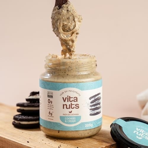 Pasta de Castanha Sabor Cookies n Cream 205 g - Vitanuts