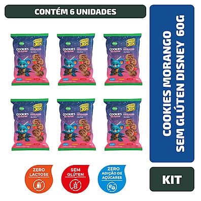 Cookies Disney Morango Sem Glúten: 6 Unidades Deliciosas!