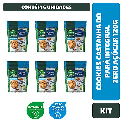 Cookies Integrais Zero Açúcar Vitao: Sabor e Saúde!