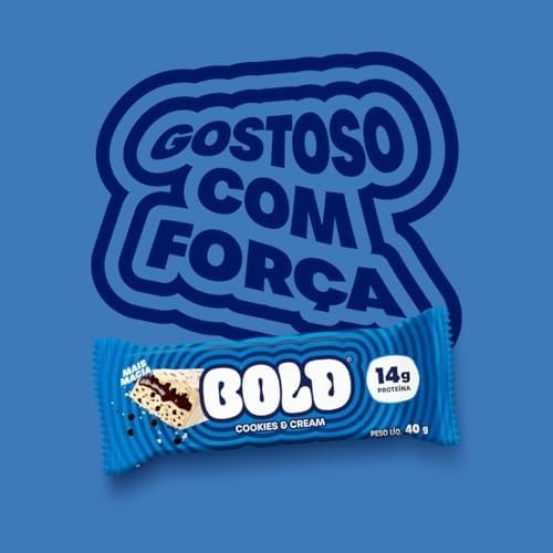 Barra de Proteína Bold Cookies e Cream 40G -Display com 12 unidades
