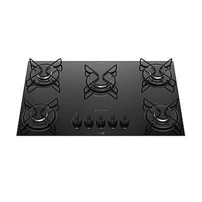 Cooktop 5 Bocas Preto Vidro: Potência e Design na Sua Cozinha