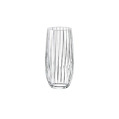Copo 350ml Cristal Transparente Textura Linear Dream Haus