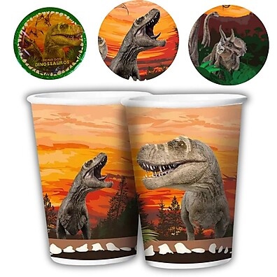 Copo de Papel Festa Dinossauro 180ml - Regina